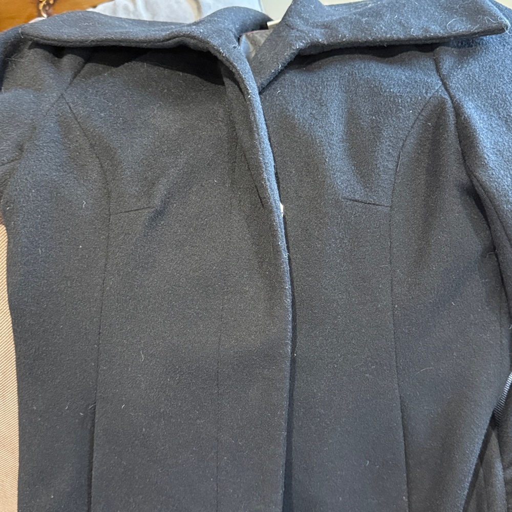 Cole Haan Signature Women's Black Classic Pea Coat Size 6-8 Excellent Like New - Picture 9 of 10
